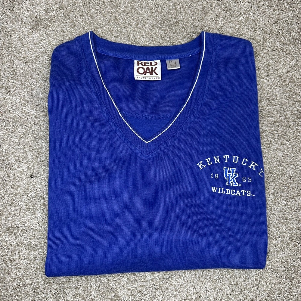 Vintage University Of Kentucky Wildcats Red Oak Men's Large Pullover Vest Blue - Picture 5 of 9